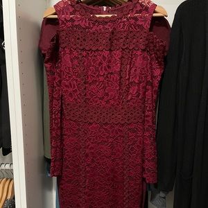 premier amour cutout shoulder dress